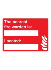 The Nearest Fire Warden Is (Space for Details)