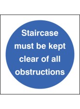 Staircase Must be Kept Clear of All Obstructions