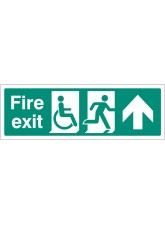 Disabled Fire Exit - Arrow Up / Straight On