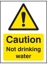 Caution - Not Drinking Water