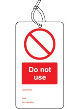 10 x Do Not Use - Double Sided Tags