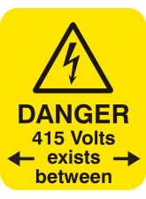 Danger - 400 Volts <-Exists Between->