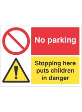 No Parking - Stopping Here Puts Children in Danger