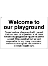 Welcome to our Playground Notice