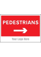 Pedestrians - Arrow Right - Site Saver Sign