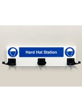 Hard Hat PPE Station - 3 Hooks