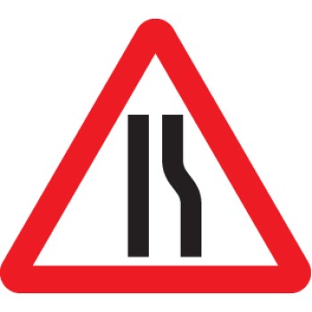 Road Narrows Right Side - 