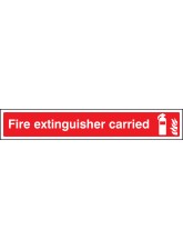 Fire Extinguisher Carried - Window Sticker