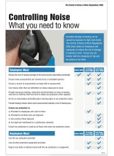 Controlling Damage from Noise At Work - Poster