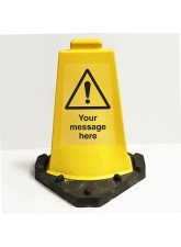 Your Message Here - Double Sided Yellow Cone