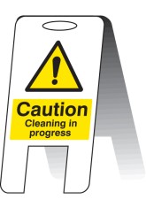 Caution - Cleaning in Progress - Lightweight Self Standing Sign