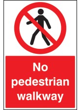 No Pedestrian Walkway - Floor Graphic