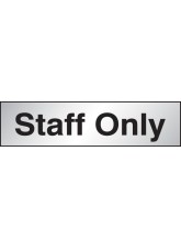 Staff Only - Engraved Aluminium Effect