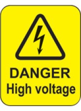 Danger - High Voltage Labels