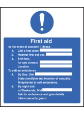First Aid in the Event of Accident / Illness