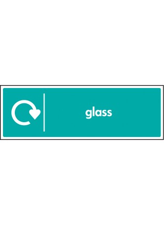 Glass - WRAP Recycling Sign