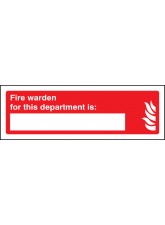 Fire Warden for this Department Is