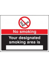 No Smoking Designated Smoking Area Is (White / Black)