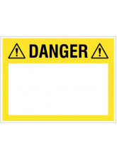 Small Wipe Clean Board "Danger (Write your Message)"