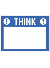 Small Wipe Clean Board "Think (Write your Message)"