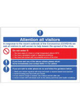 Attention all visitors Desktop Sign