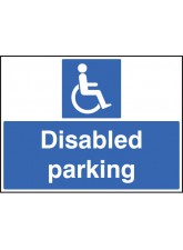 Disabled Parking Only with Frame - 600 x 450mm