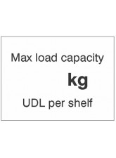 Maxload Capacity ___kg UDL Per Shelf