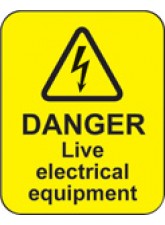 Danger Live Electrical Equipment Labels