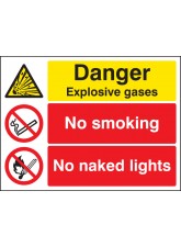 Danger Explosive Gases No Smoking No Naked Lights
