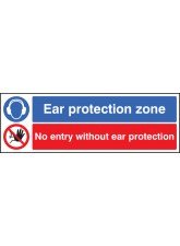 Ear Protection Zone No Entry without Ear Protection