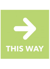 This Way - Arrow Right - Green Floor Graphic